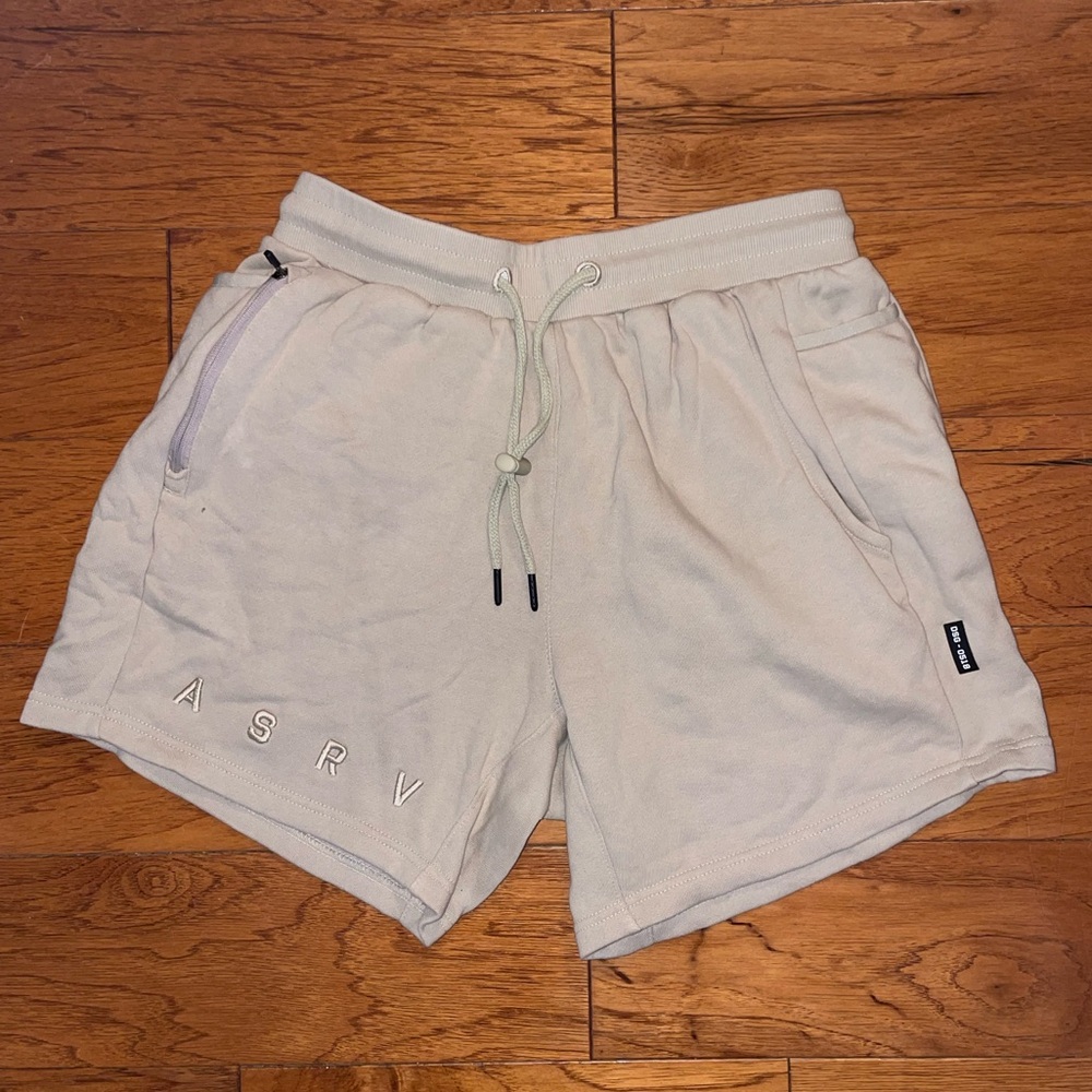 ASRV Men's Beige Sweat Shorts
